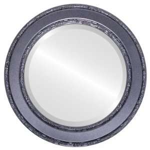    Monticello Circle in Black Silver Mirror and Frame