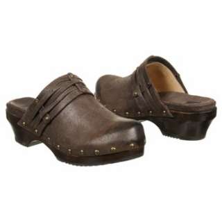 Womens Frye Clara Stud Clog Dark Brown Suede Shoes 