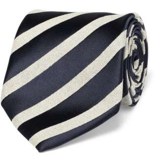  Accessories  Ties  Neck ties  Striped Woven Silk Tie
