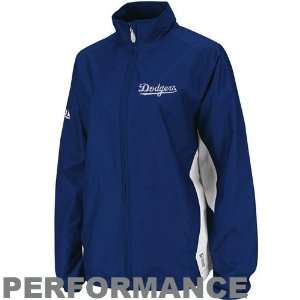 Majestic L.A. Dodgers Ladies Royal Blue White Cool Base Gamer Full Zip 