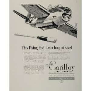   Steel Flying Fish Aerial Torpedo   Original Print Ad