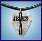   Christian Medium Motion GUITAR PICK NECKLACE Leather Music Jewelry