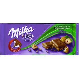 Milka Milk Chocolate Hazelnut, 3.52 ounce Bars (Pack of 10)  