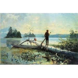   Trapper, Adirondacks Winslow Homer Hand Painted Art
