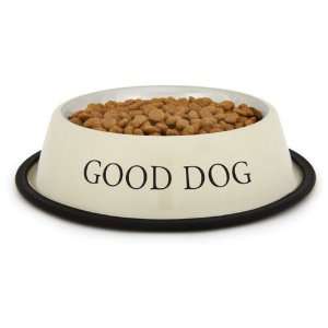  ProSelect Stainless Steel Good Dog Bowl, 32 Ounce, Ivory 