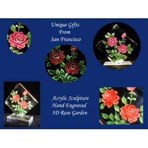  Decorative Gift crystalline acrylic sculpture Roses