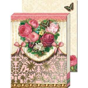  Punch Studio Pocket Mini Notepad   Flower Heart Office 