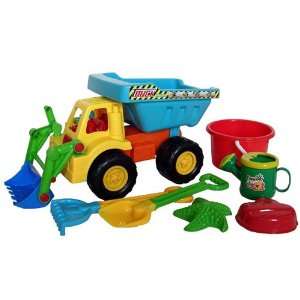   Dump Truck with Shovel Sand Toy   7 Piece Set: Toys & Games