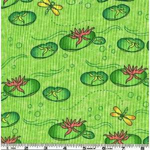  45 Wide On The Pond Lily Pads Green Fabric By The Yard 