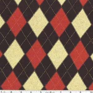   Crepe Knit Argyle Red/Black Fabric By The Yard Arts, Crafts & Sewing