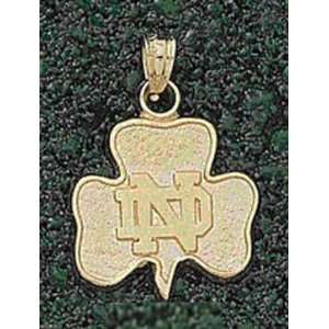   Notre Dame Fighting Irish Shamrock 5/8 Gold Charm: Sports & Outdoors