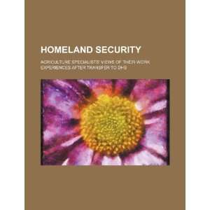  Homeland security agriculture specialists views of their 