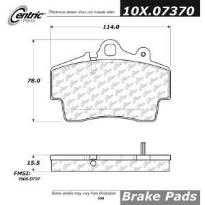  Centric Parts, 102.07370, CTek Brake Pads Automotive