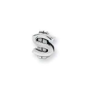  Dollar Sign Charm in Silver for Pandora and most 3mm 