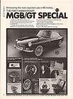   The First Anniversary MGB/GT Special Original car print Ad, pin up