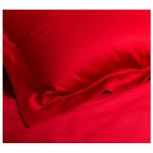    Thread Count 100% Cotton King Duvet Cover with Bonus King Shams, Red