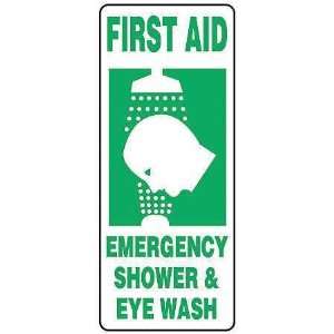   Sign,17x7In,First Aid Emergency Shower