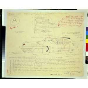  Industrial design drawing,Cornell Liberty safety car,A 