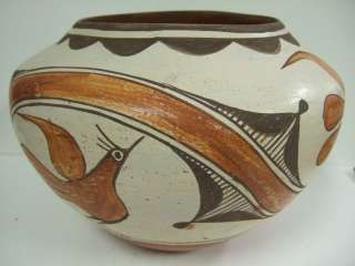 LARGE Zia Indian Pottery OLLA Pot Serefina Bell c1950   