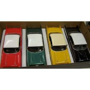 Motormax 1/24 Scale Diecast 1957 Chevy Bel Air Box of 4 Cars 4 Colors 