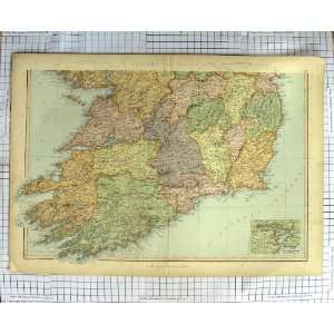    ANTIQUE MAP c1790 c1900 SOUTHERN IRELAND QUEENSTOWN
