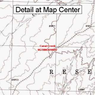 USGS Topographic Quadrangle Map   Canal Creek, New Mexico (Folded 