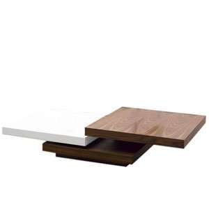  Eurostyle Clair Coffee Table in Walnut and White: Home 
