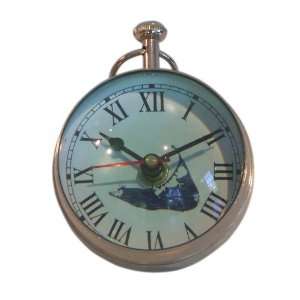   Paperweight Clock with Nantucket Map Face   4 Inches