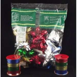 Stick Fancy Gift Bow Set, Includes 12 Gift Bows & 2 Spools (160 Feet 