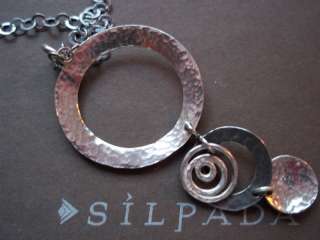 N1709 Retired Silpada Silver Disc Necklace $64  