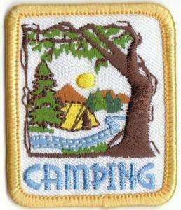 girl/boy TREE CAMPING Fun Patches Crests GUIDES/SCOUTS  