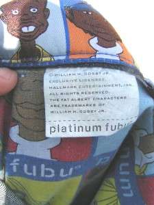 FUBU PLATINUM FAT ALBERT BILL COSBY CHARACTER EMBROIDERED BLUE JEANS 