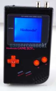 Game Boy System DMG Custom Blue Backlit + Custom Orange Button + Pro 