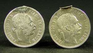 1879 1891 AUSTRIA AUSTRIAN EMPIRE 1 FLORIN SILVER COINS  