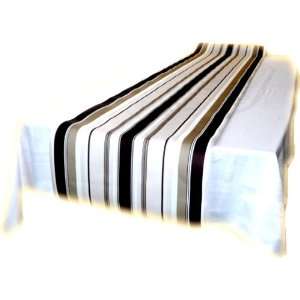 Tischläufer braun creme weiß gestreift als Tischdekoration 500x40cm 