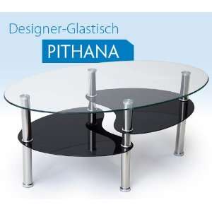 Glastisch Couchtisch Pithana ca. 55cm x 90cm x 41cm  Küche 