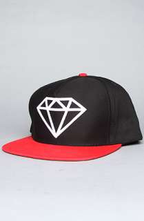Diamond Supply Co. The Rock Snapback Cap in Black Red  Karmaloop 