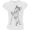 Bambi Retro Girl T Shirt Damen BAMBI Logo SCHWARZ Gr. S  