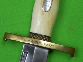 US RARE 1961 RANDALL MADE Huge Bowie Marine Corps Fighting Knife 