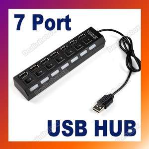 Port USB Cable 2.0 High Speed HUB ON/OFF Sharing Switch For Laptop 