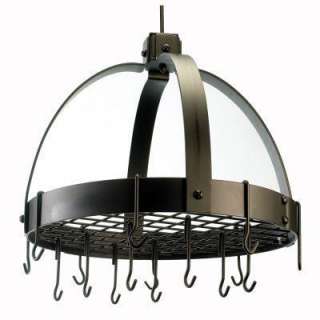 Old Dutch Oiled Bronze Dome Pot Rack with Grid and 16 Hooks 102BZ at 