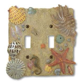 Amerelle 2 Gang Sea Shell Double Toggle Wall Plate 1912TT at The Home 