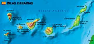 3D Postkarte Kanarische Inseln, Kanaren, Islas Canarias  