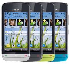 Nokia C5 03 Smartphone (8,1cm (3,2 Zoll) Display, Touchscreen, 5 