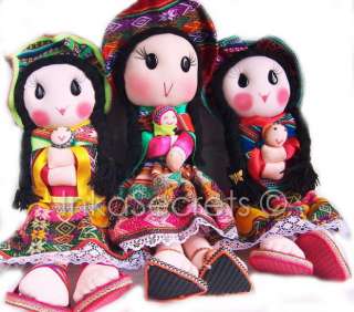 01 Handmade Peruvian Dolls Artisan CHOLITA   PERU  