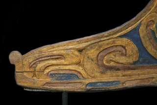 Old massim canoe prow fragment, trobriand islands  
