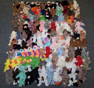 TY BEANIES COLLECTION  LOT OF OVER 232 BEANIE BABIES   CLOSEOUT 