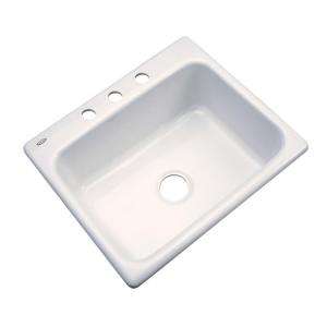   Hole Single Bowl Kitchen Sink in Biscuit 22303 