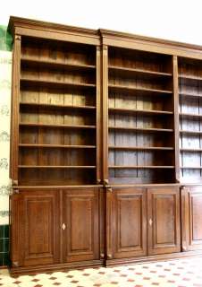 Regalwandmit Türen und Leiter   Bücherwand Massivholz Erle 