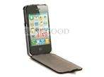   PU Leather Chrome Hard Case Cover For iPhone 4 4S CDMA 4G AT&T  